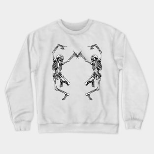 dancing skeletons at halloween party Crewneck Sweatshirt